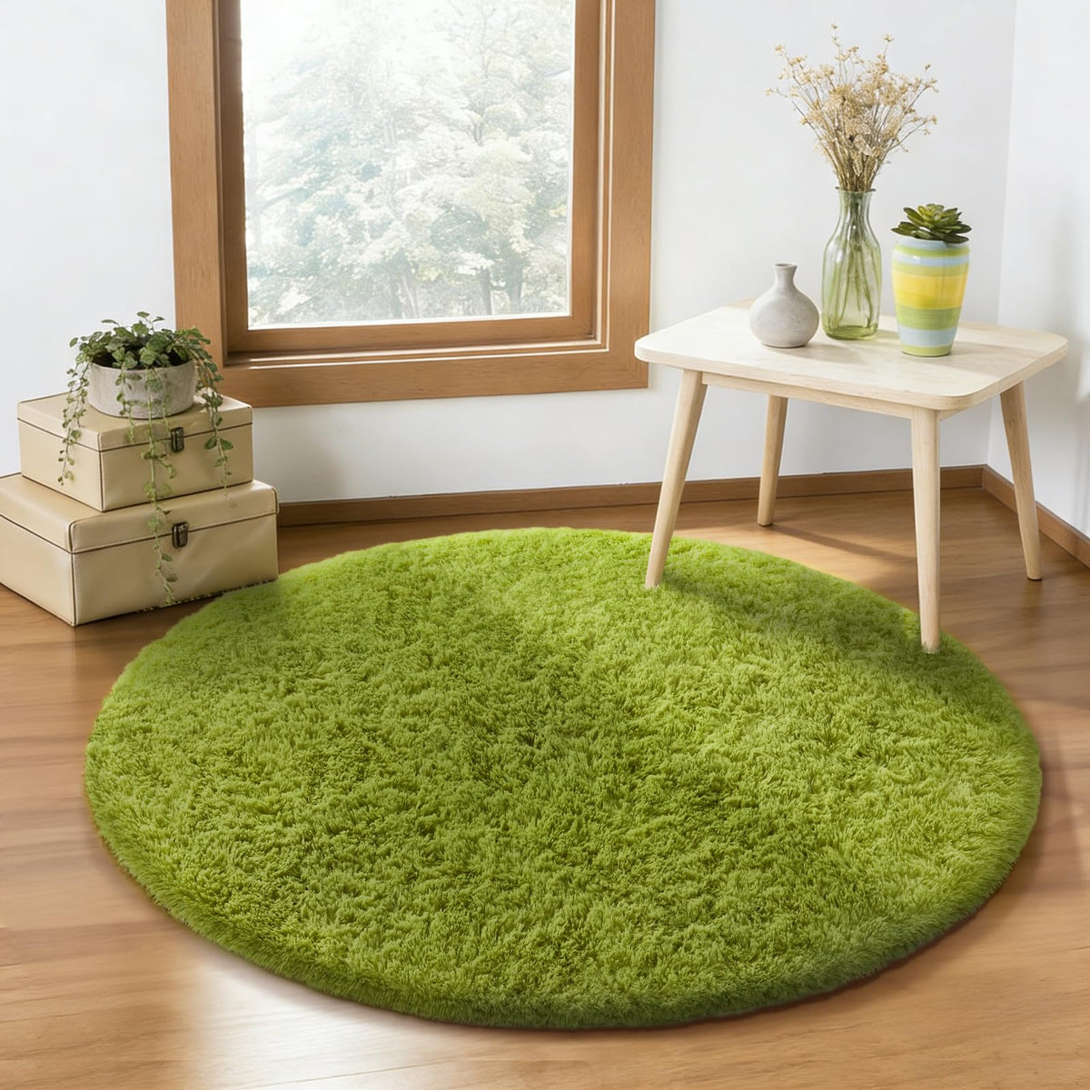 Ophanie Area Rugs for Living Room Bedroom, Washable Non-Slip Fluffy Soft Grey Shag Carpet, Indoor Floor Gray 4x6 Fuzzy Shaggy Living Room Plush Rug for Kids Home Dorm Decor Aesthetic