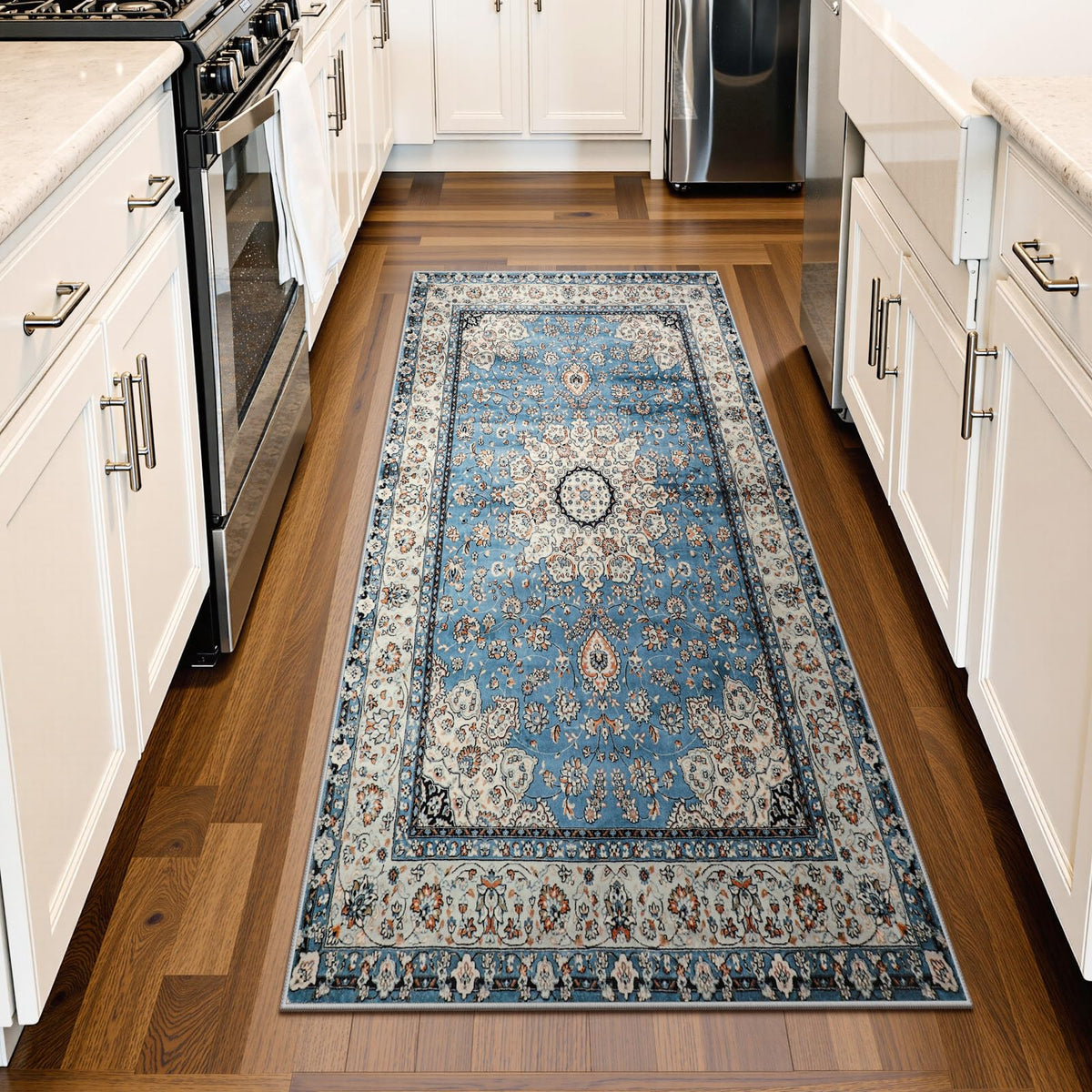 Lahome Felice Boho Tribal 2x3 Washable Small Rugs for Entryway Doormat Indoor Entrance, Throw Rugs with Rubber Backing, Bohemian Soft Non-Slip Bathroom Carpet for Bath Front Door Kitchen Floor