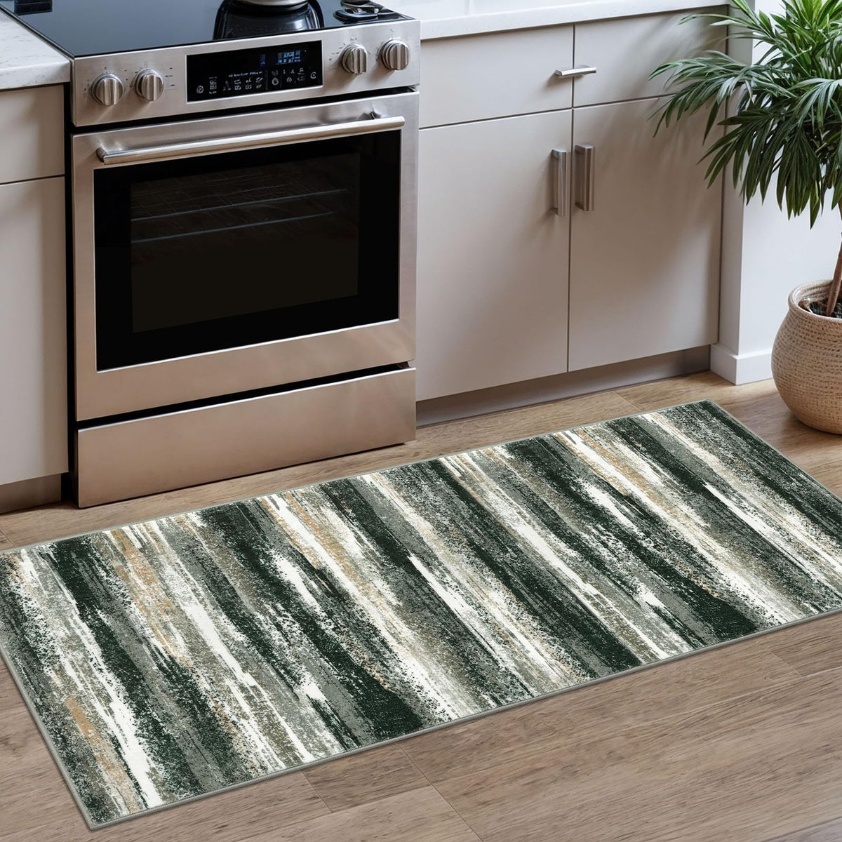 Lansny Abstract 2x3 Area Rug Small Washable Entryway Rug Non Slip Door Mat