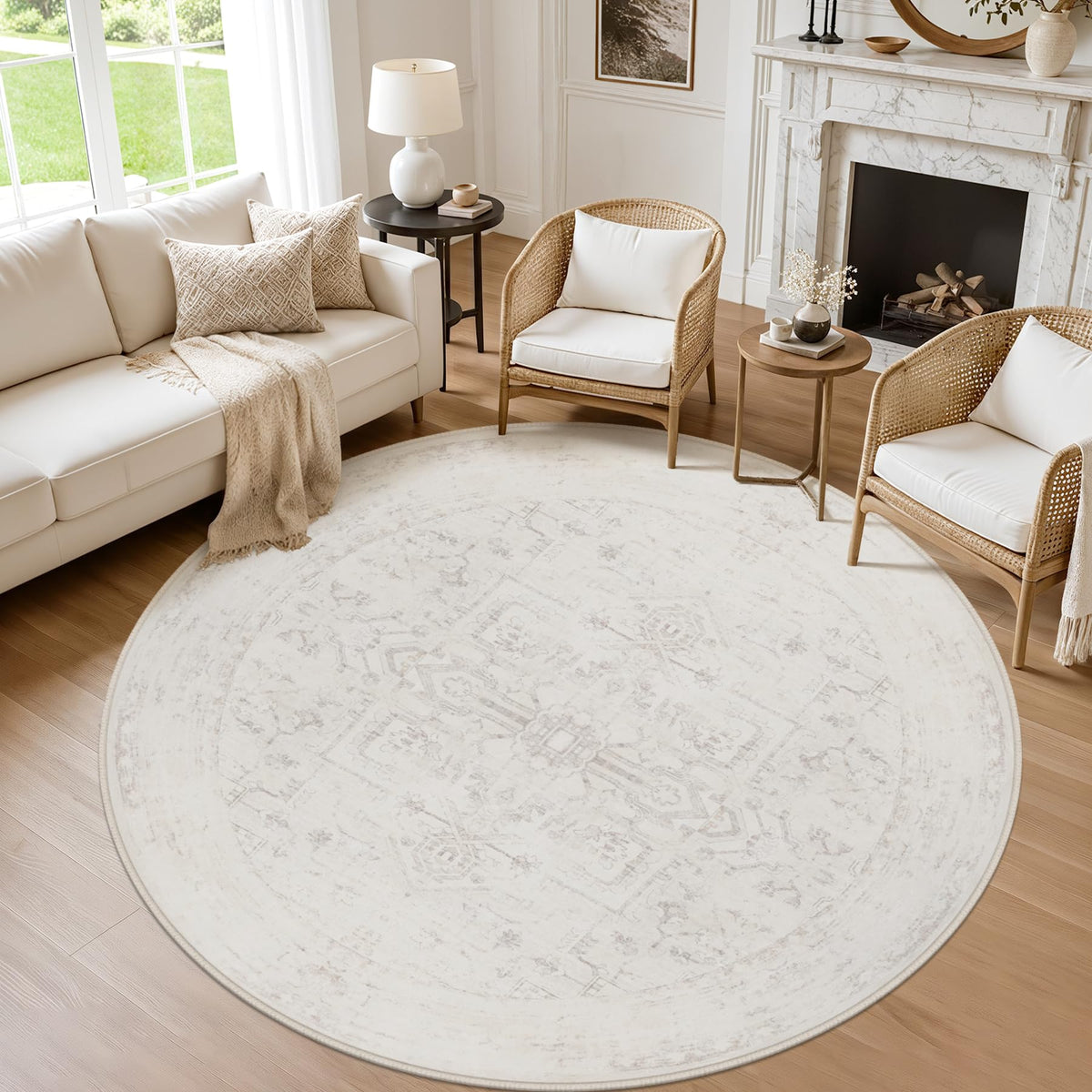 8x10 Area Rugs Living Room: Bedroom Neutral Washable Carpet Beige