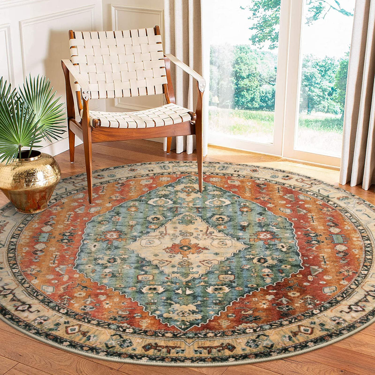 Lahome Felice Boho Tribal 2x3 Washable Small Rugs for Entryway Doormat Indoor Entrance, Throw Rugs with Rubber Backing, Bohemian Soft Non-Slip Bathroom Carpet for Bath Front Door Kitchen Floor