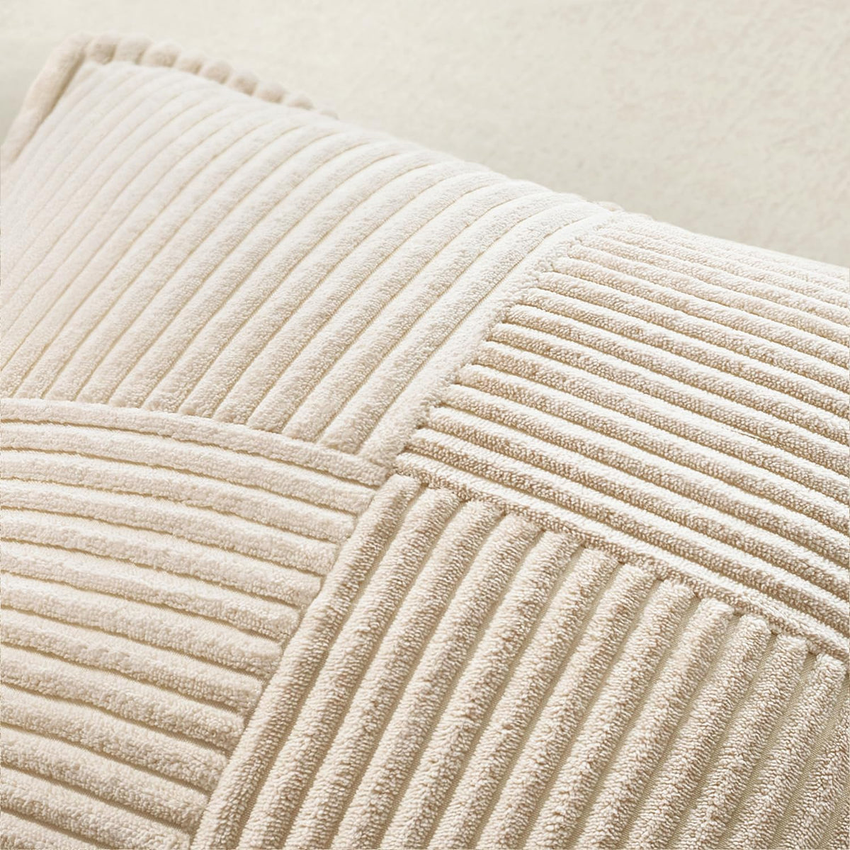 MIULEE Decorative Throw Pillow Covers for Couch 18x18 Inch Beige 2 Pack