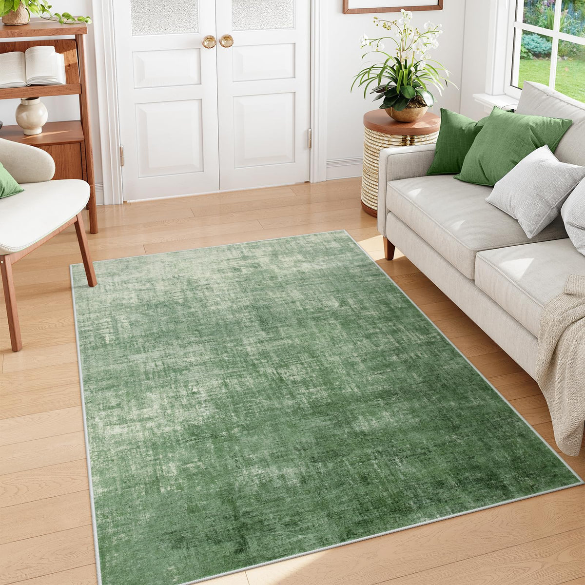 Lahome Modern Abstract Washable 5x7 Area Rugs for Living Room, Colorful Soft Bedroom Rug Low Pile Non Slip,Stain Resistance Dining Room Carpet for Nursery Office Entrance Home Office Decor
