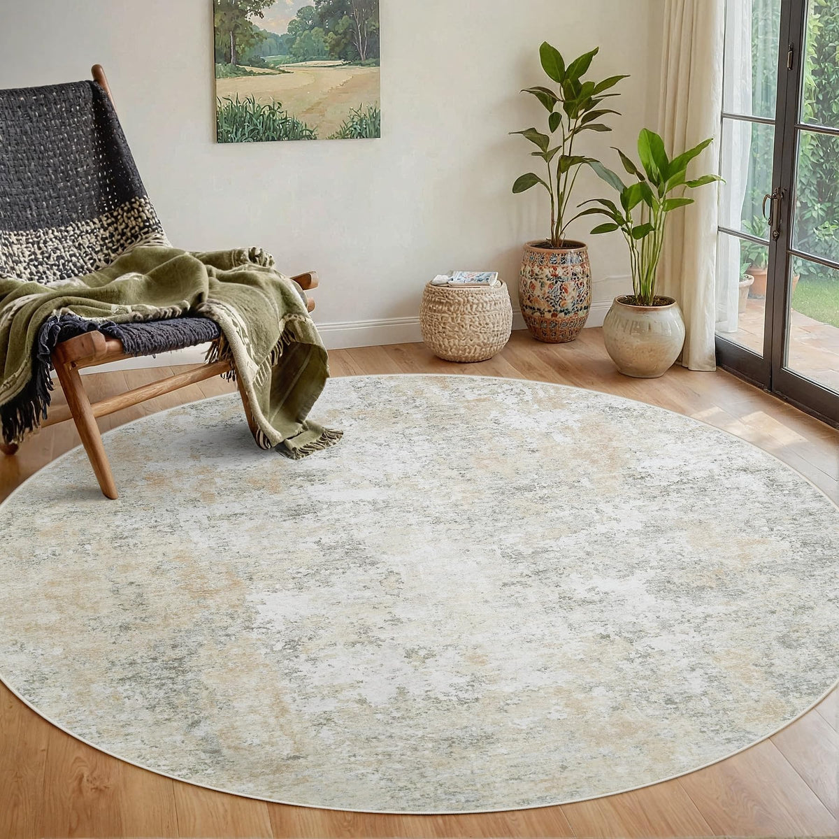 8x10 Area Rugs for Living Room Washable Bedroom Dining Room Blue Grey