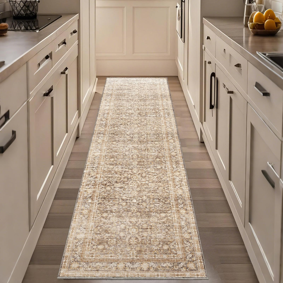 OPPODREAM Vintage Blue Area Rugs 5x7, Washable Rug for Living Room
