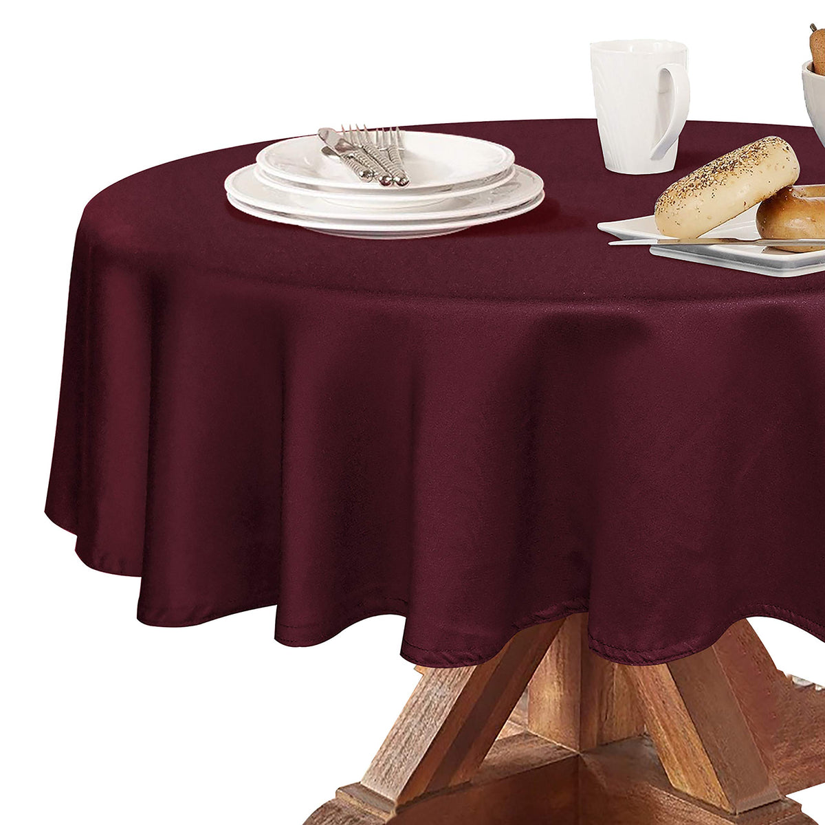 Obstal Rectangle Table Cloth, Navy Blue, 60 x 84 Inch