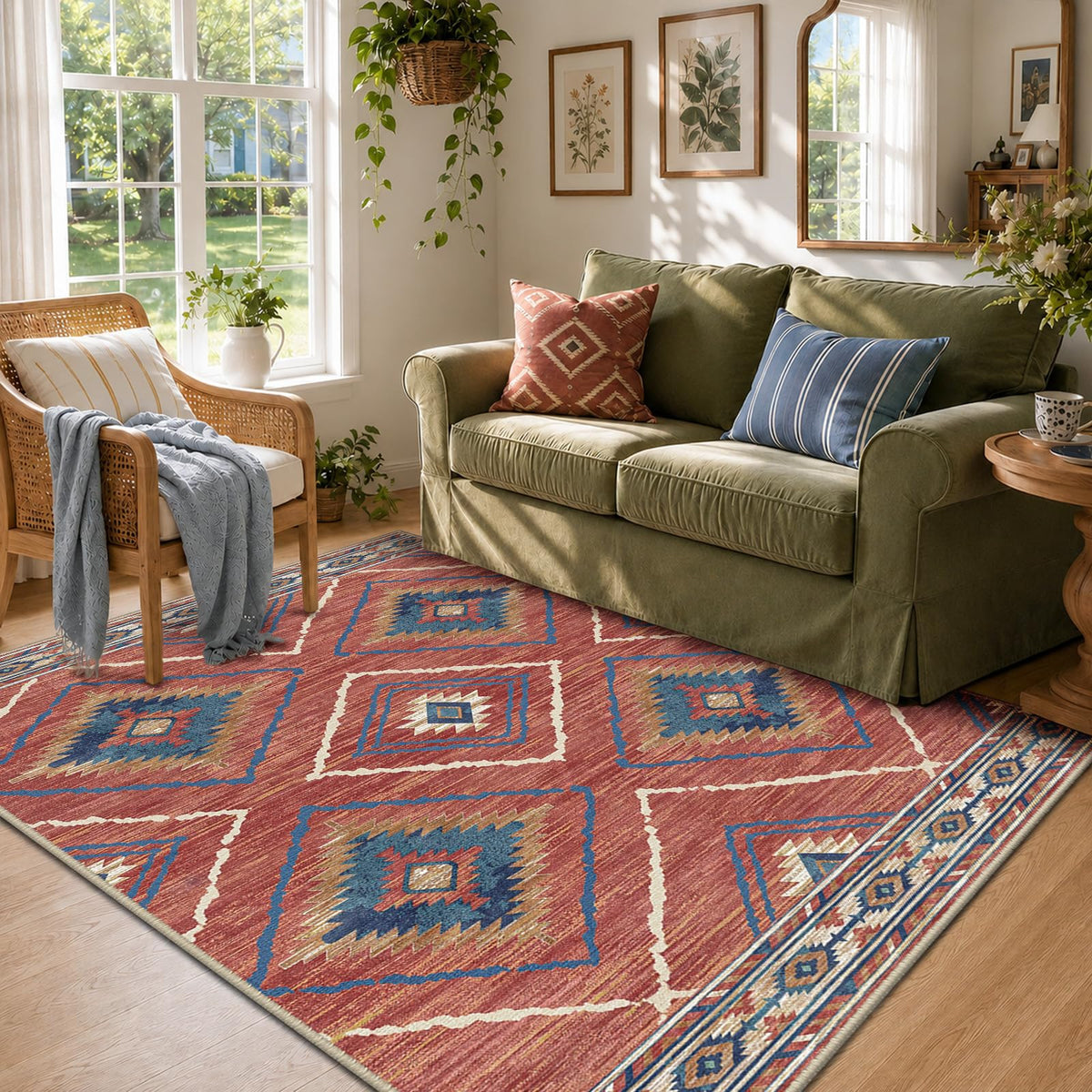 BESTSWEETIE 5'x7' Washable Area Rug for Living Room Bedroom Black