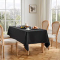 ZeeMart Linen Textured Rectangle Table Cloth, 60x104 Inch Light Tan