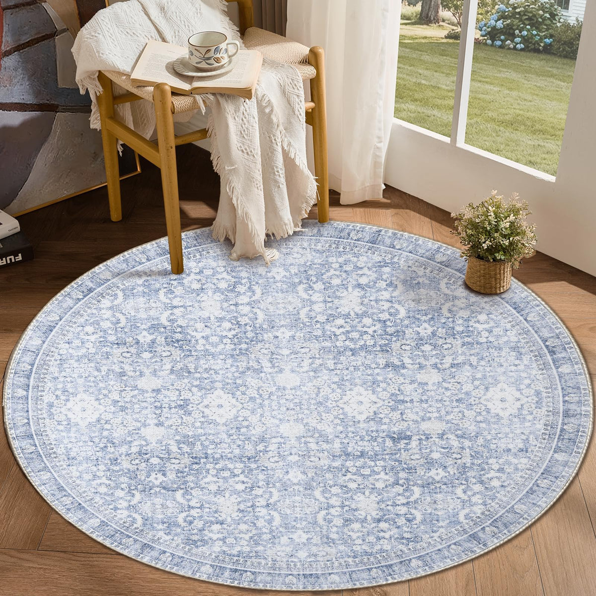Sasttie 4x6 Area Rugs, Ultra-Soft Washable Rug for Living Room, Beige