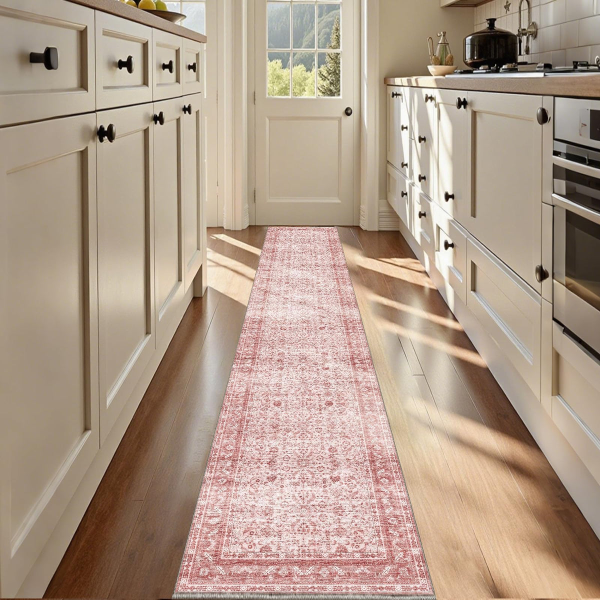 OPPODREAM Vintage Blue Area Rugs 5x7, Washable Rug for Living Room