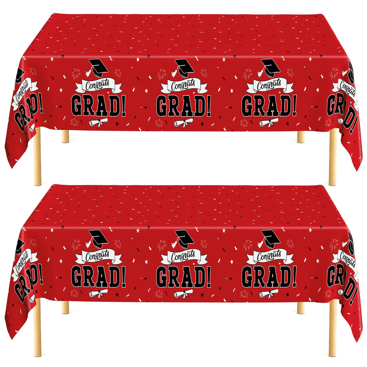 QZYL 4 Packs White Plastic Tablecloth, Large Sturdy Disposable Table Cloth