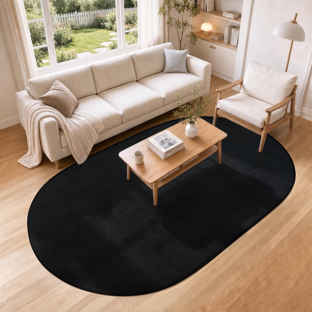 ISEAU 4x6 Soft Area Rug for Bedroom, Washable and Non-Slip, Purple