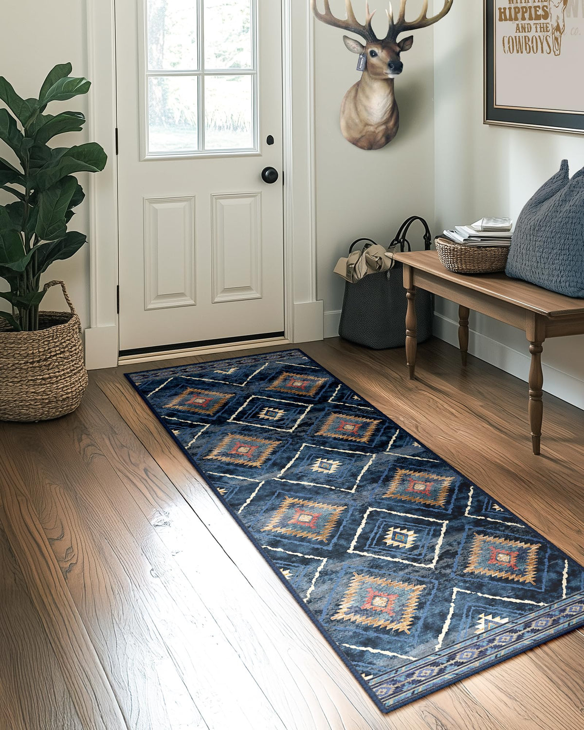 BESTSWEETIE 5'x7' Washable Area Rug for Living Room Bedroom Black