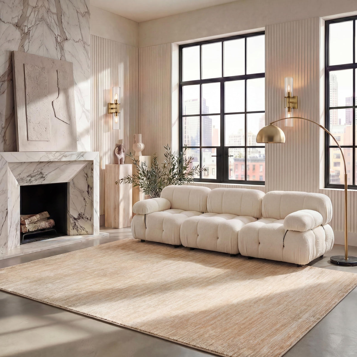 SAFAVIEH Vision Area Rug 8x10 Large, Modern Tonal Brown VSN606E