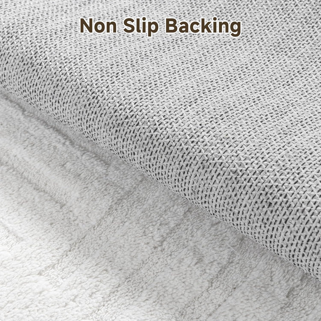 Pauwer 5x7 Area Rugs for Living Room, Modern Non Slip Washable Rug, White