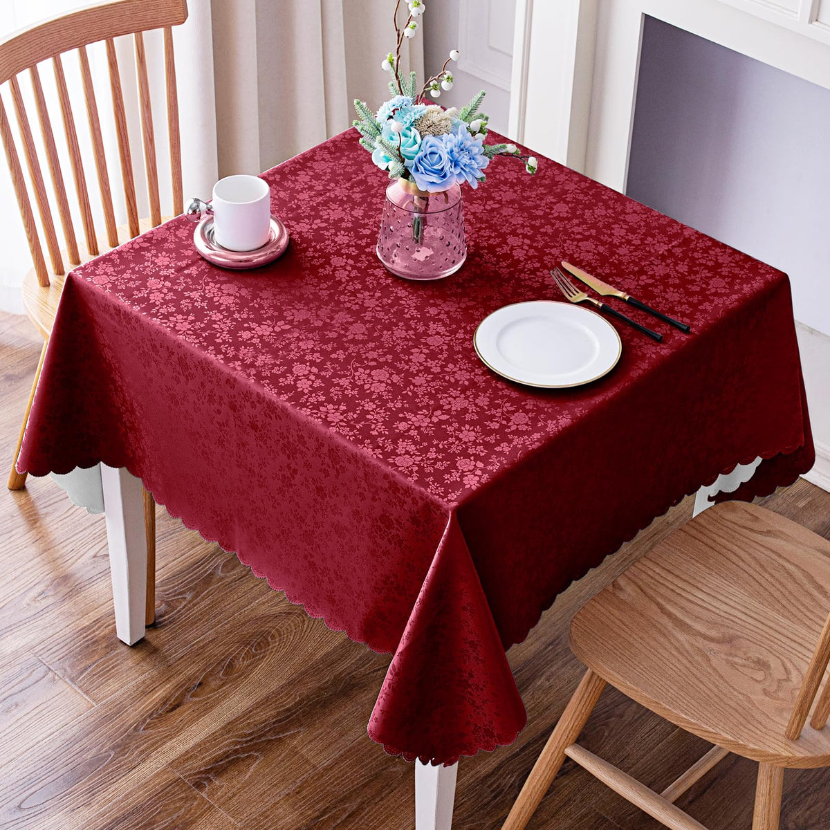 Smiry Rectangle Waterproof Heavy Duty Vinyl Tablecloths, 60 x 84 Inch