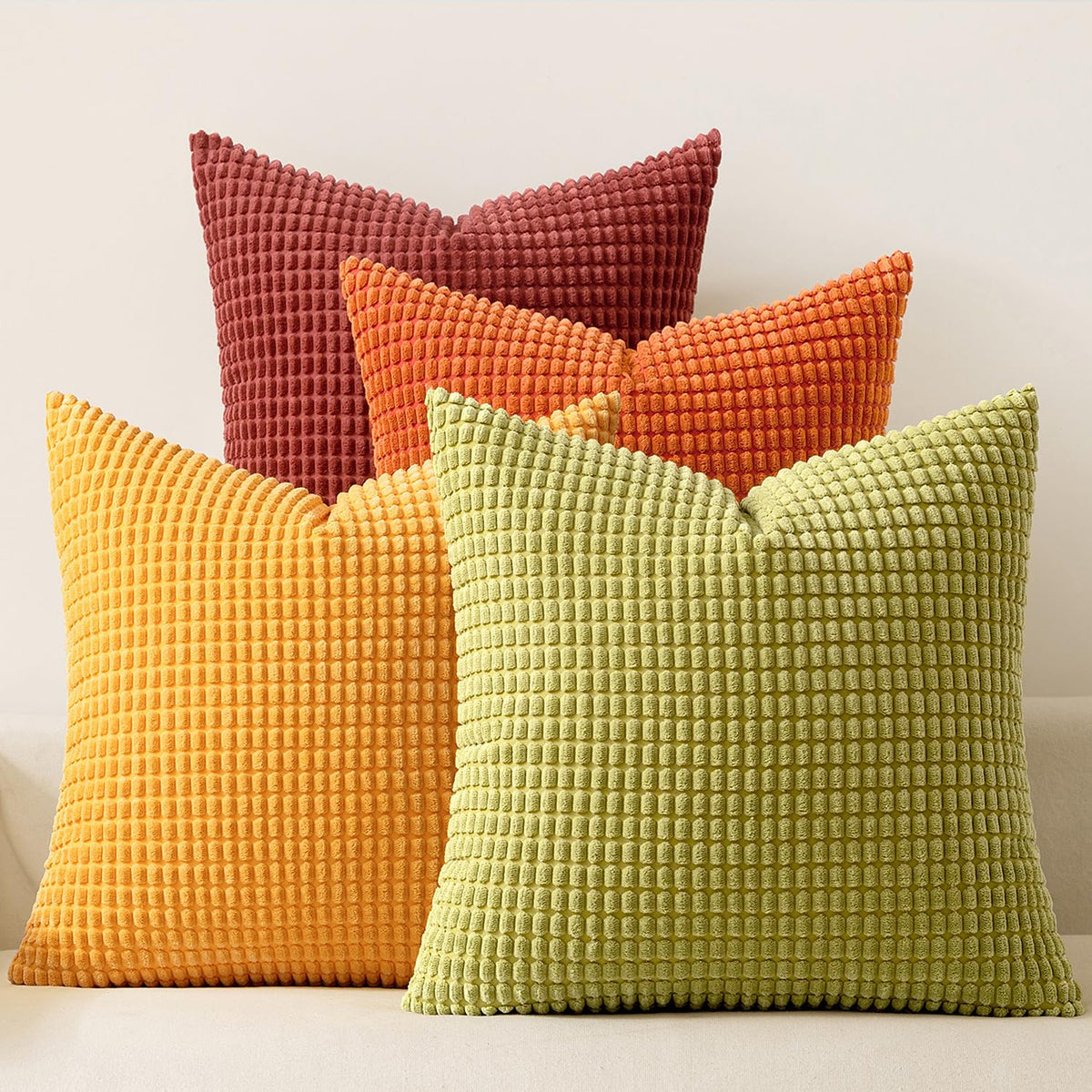 MIULEE Decorative Throw Pillow Covers 18x18 Inch Set of 4 Coastal Blue