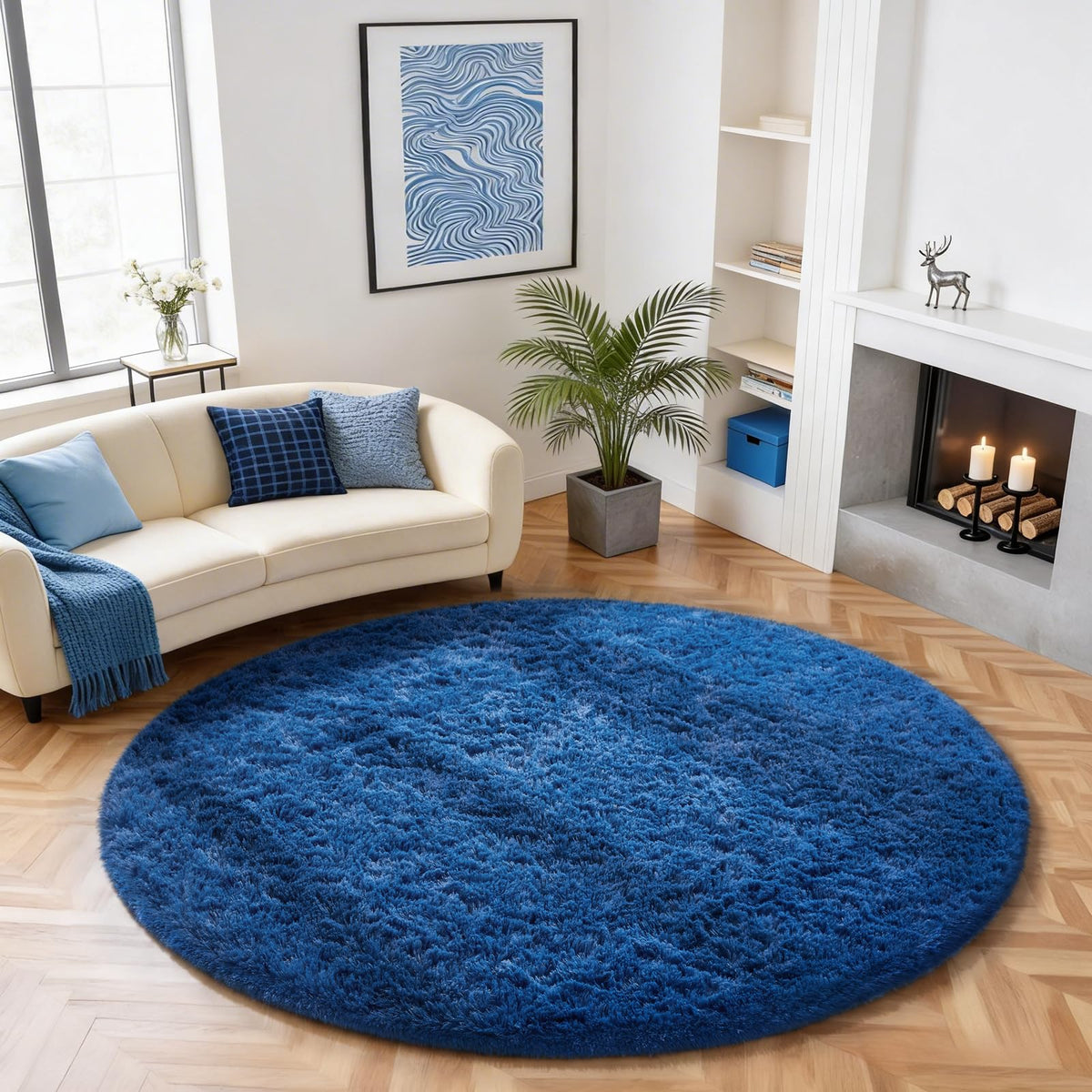 Ophanie Area Rugs for Living Room Bedroom, Washable Non-Slip Fluffy Soft Grey Shag Carpet, Indoor Floor Gray 4x6 Fuzzy Shaggy Living Room Plush Rug for Kids Home Dorm Decor Aesthetic