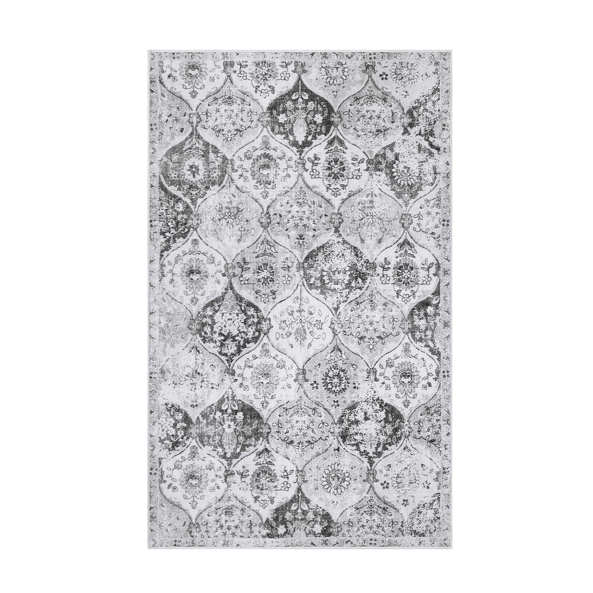 Lahome Moroccan Machine Washable Rugs for Living Room, 4x6 Rug for Bedroom