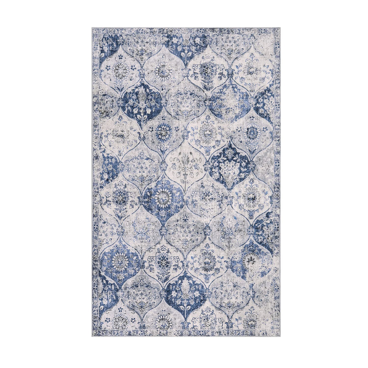 Lahome Moroccan Machine Washable Rugs for Living Room, 4x6 Rug for Bedroom