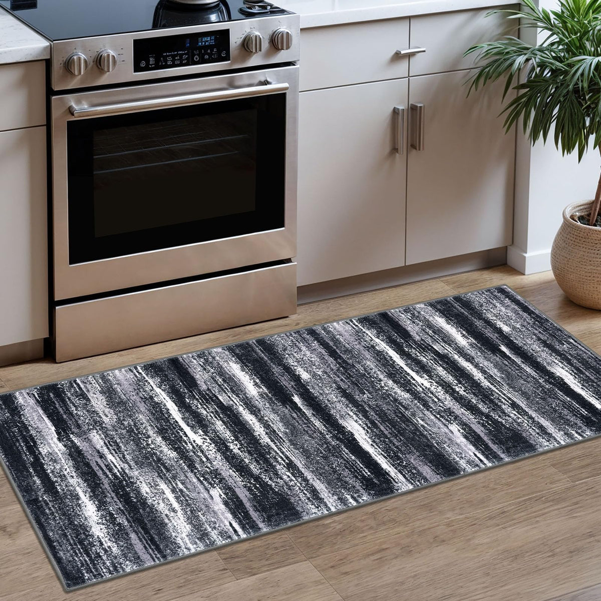 Lansny Abstract 2x3 Area Rug Small Washable Entryway Rug Non Slip Door Mat