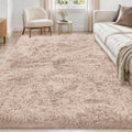 Tosuoka 5x7 Area Rugs for Living Room Bedroom, Black Rug Soft Fluffy Shag