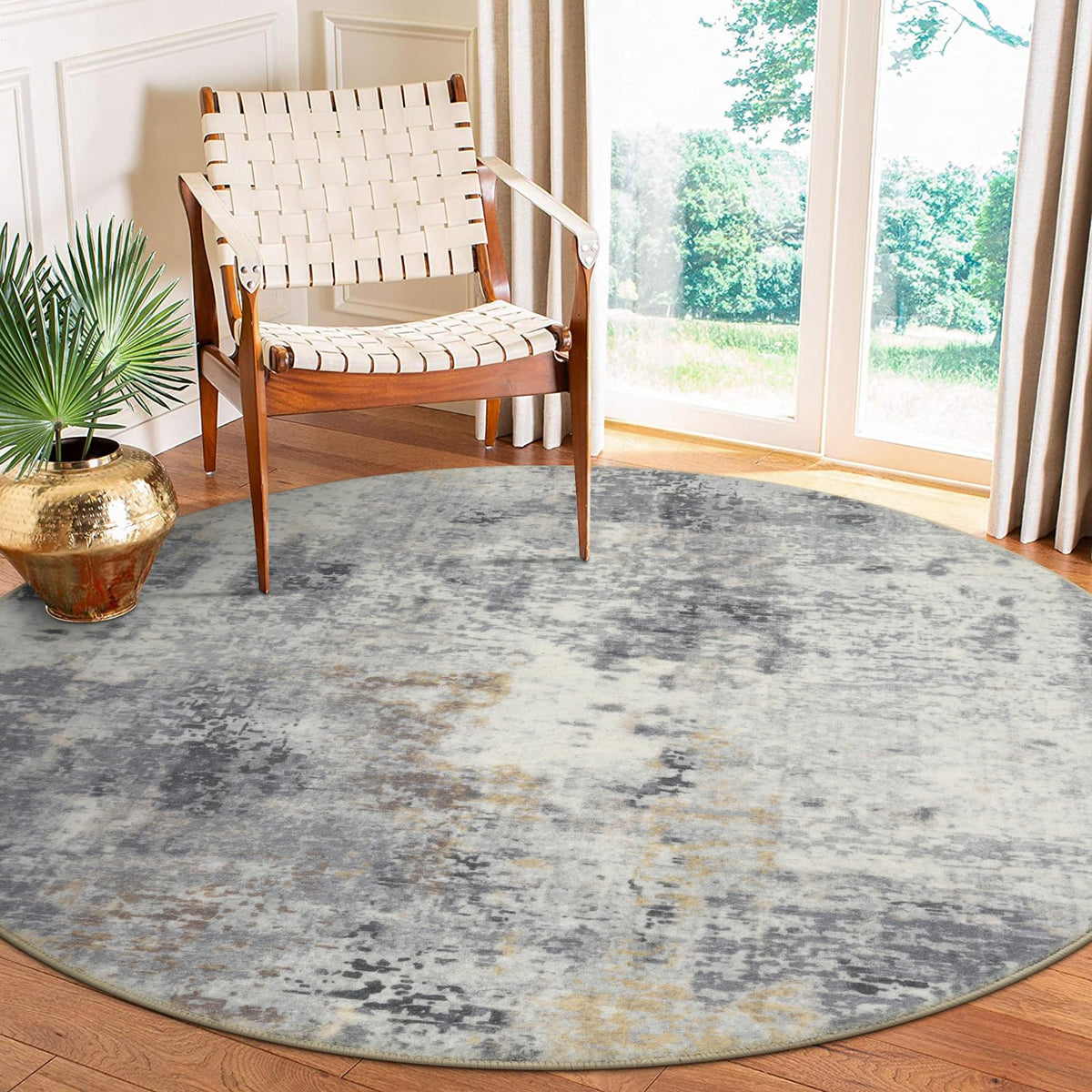 Lahome Modern Abstract Washable 5x7 Area Rugs for Living Room, Colorful Soft Bedroom Rug Low Pile Non Slip,Stain Resistance Dining Room Carpet for Nursery Office Entrance Home Office Decor