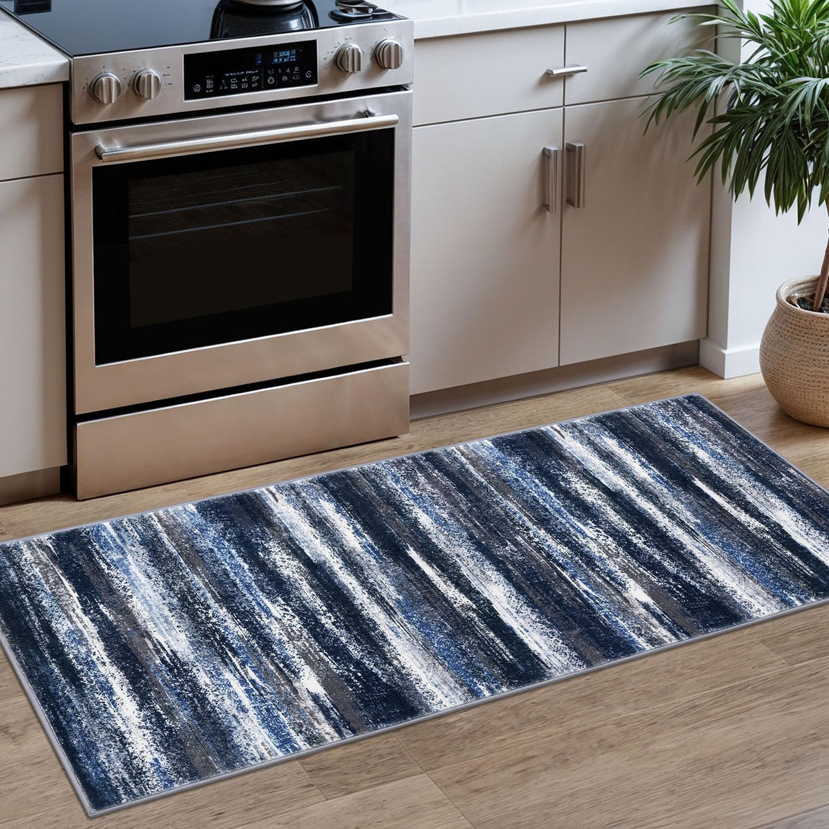 Lansny Abstract 2x3 Area Rug Small Washable Entryway Rug Non Slip Door Mat