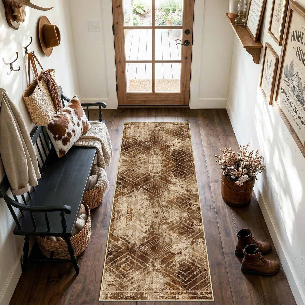BESTSWEETIE 5'x7' Washable Area Rug for Living Room Bedroom Black
