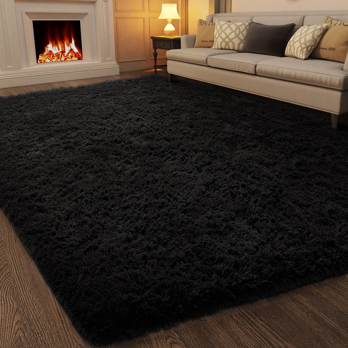 Ophanie Small Rug Upgrade Non Slip Throw Bedside Area Rugs, Fluffy Soft Grey Mini Bedroom Carpet, Affordable Door Entryway Indoor Inside Front Entrance Dog 2x3 Mat, Home Decor Aesthetic, Nursery