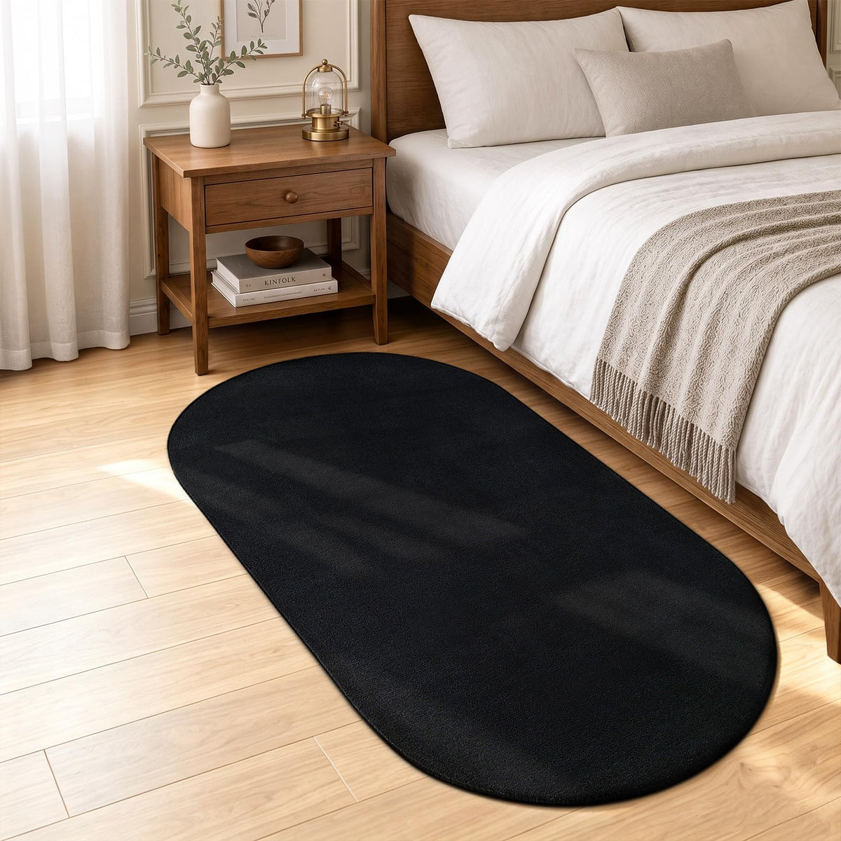 ISEAU 4x6 Soft Area Rug for Bedroom, Washable and Non-Slip, Purple