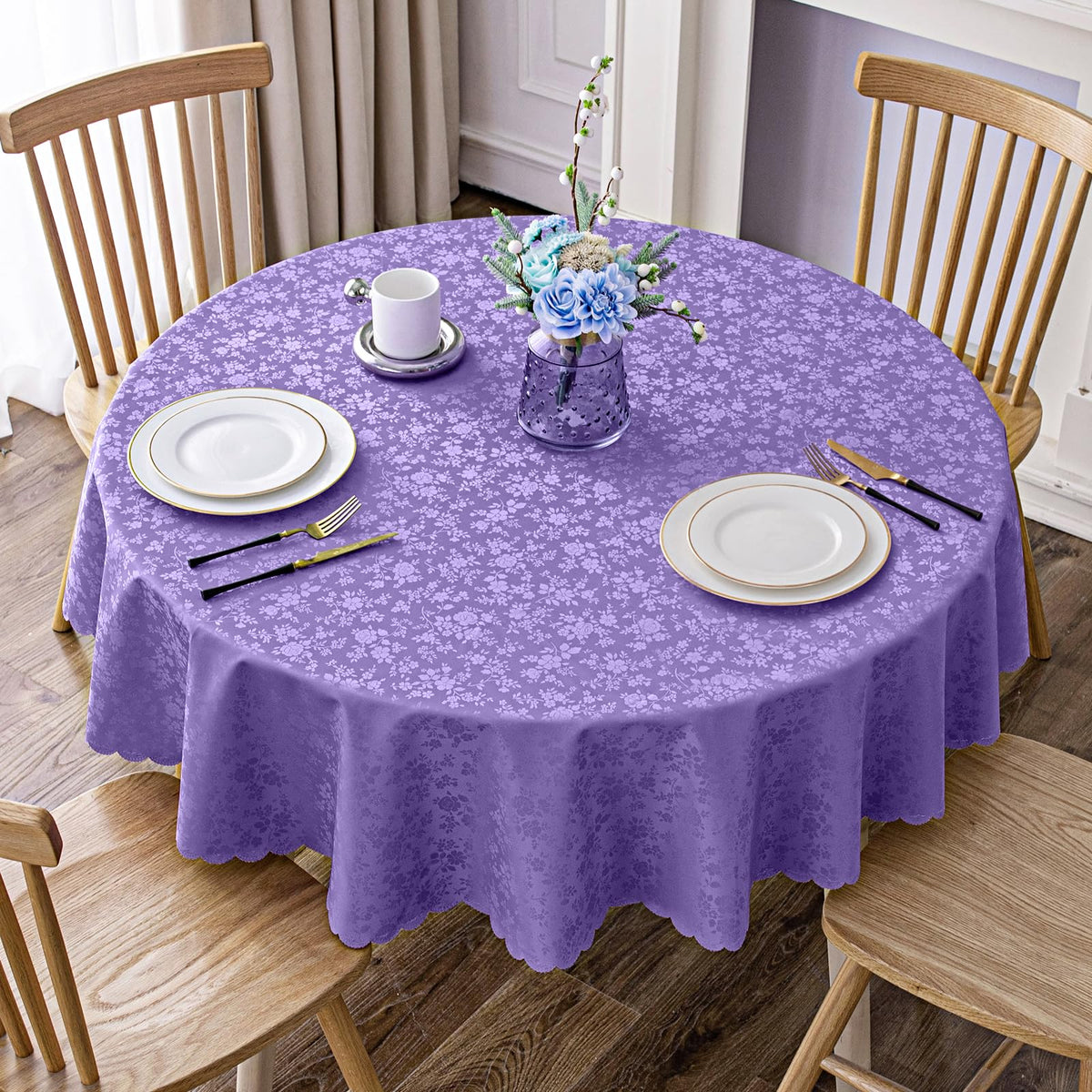 Smiry Rectangle Waterproof Heavy Duty Vinyl Tablecloths, 60 x 84 Inch