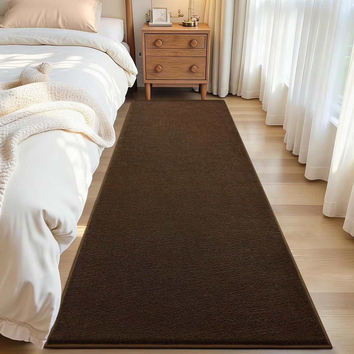 ISEAU 4x6 Soft Area Rug for Bedroom, Washable and Non-Slip, Purple