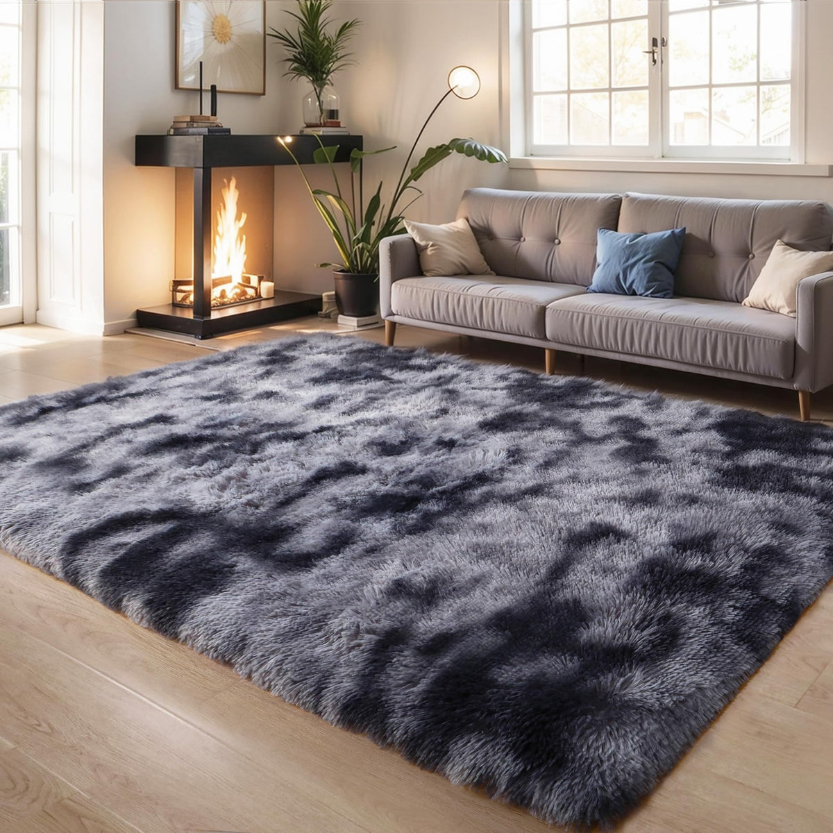 Pink Fluffy 4x6 Area Rugs for Bedroom Girls, Plush Washable Carpet