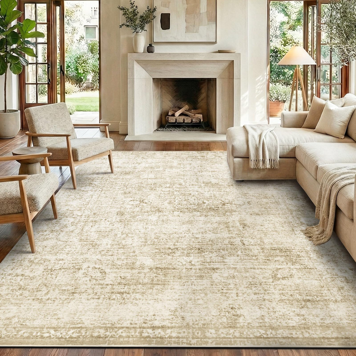 Homemate Washable Rug 8x10 Area Rugs - Vintage Rugs for Living Room