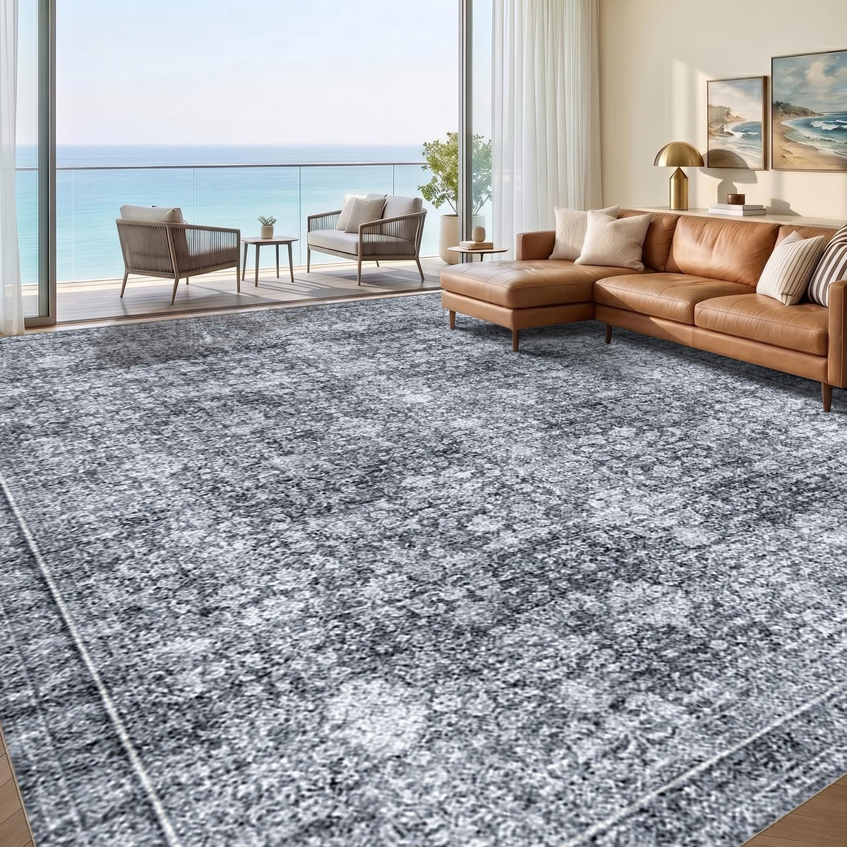 Sasttie 4x6 Area Rugs, Ultra-Soft Washable Rug for Living Room, Beige