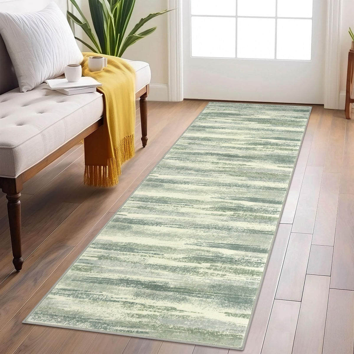 Lansny Abstract 2x3 Area Rug Small Washable Entryway Rug Non Slip Door Mat