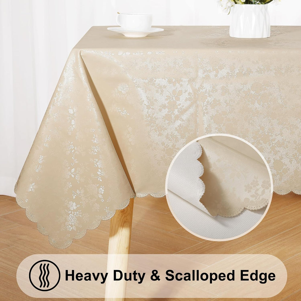 Smiry Rectangle Waterproof Heavy Duty Vinyl Tablecloths, 60 x 84 Inch