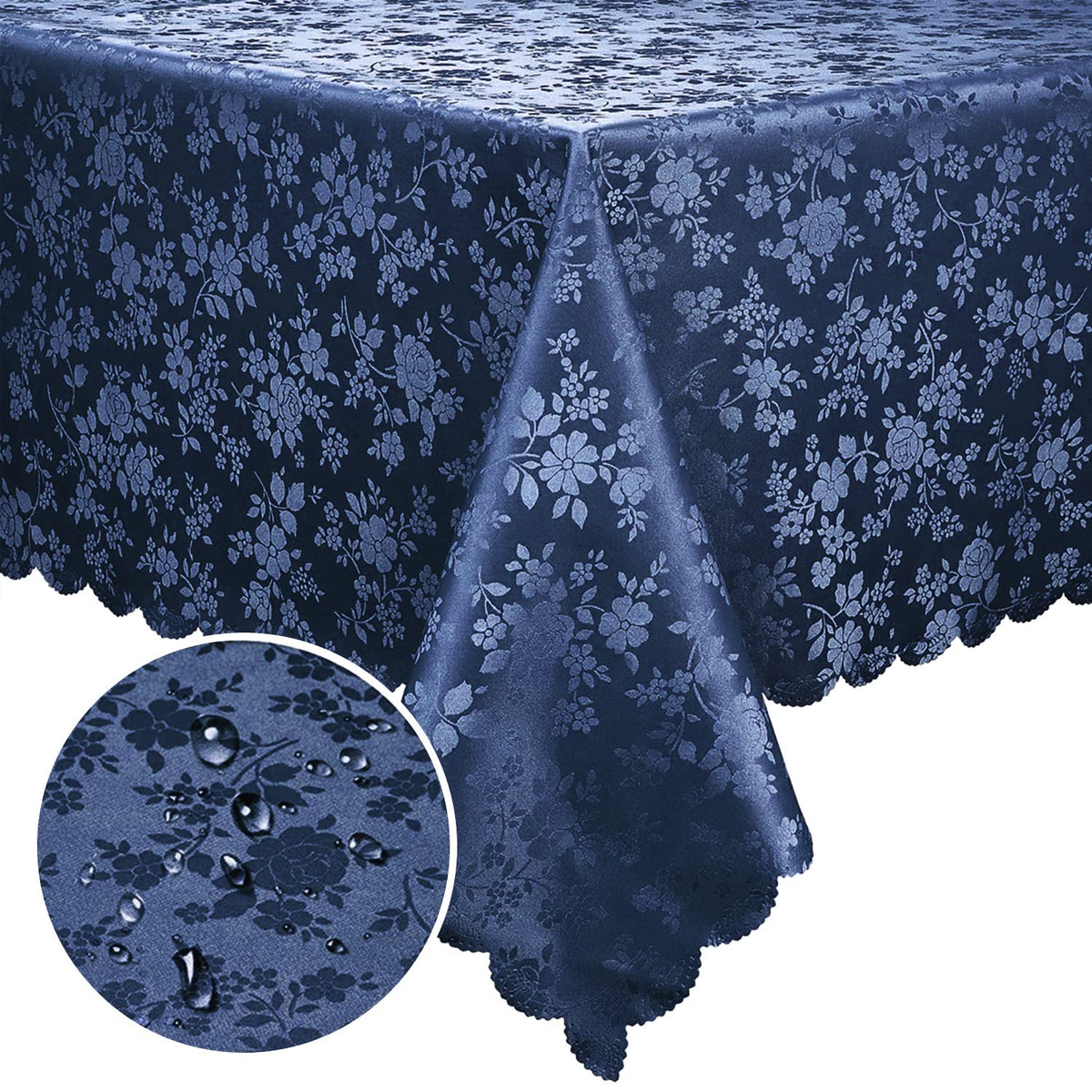 Smiry Rectangle Waterproof Heavy Duty Vinyl Tablecloths, 60 x 84 Inch
