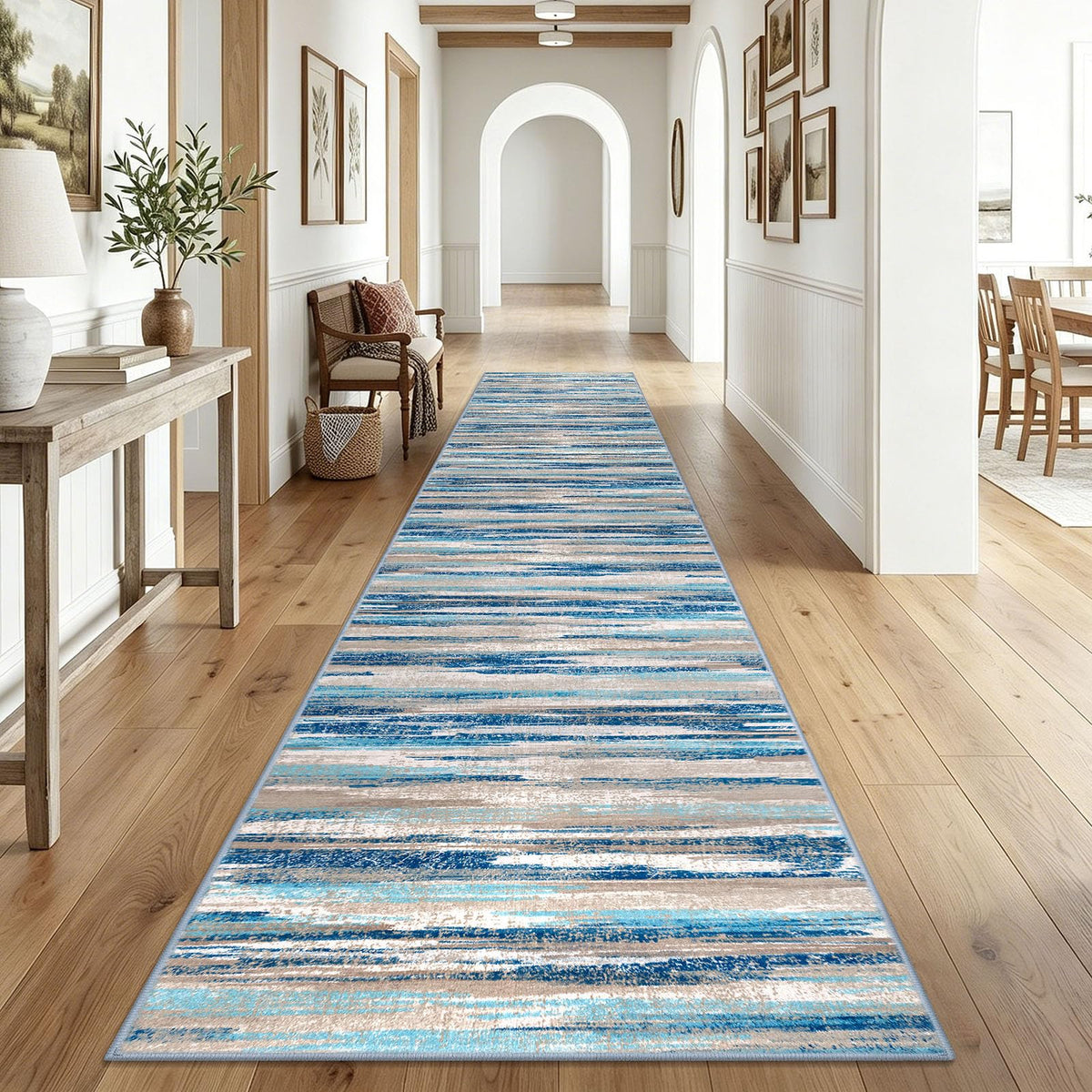 Lansny Abstract 2x3 Area Rug Small Washable Entryway Rug Non Slip Door Mat