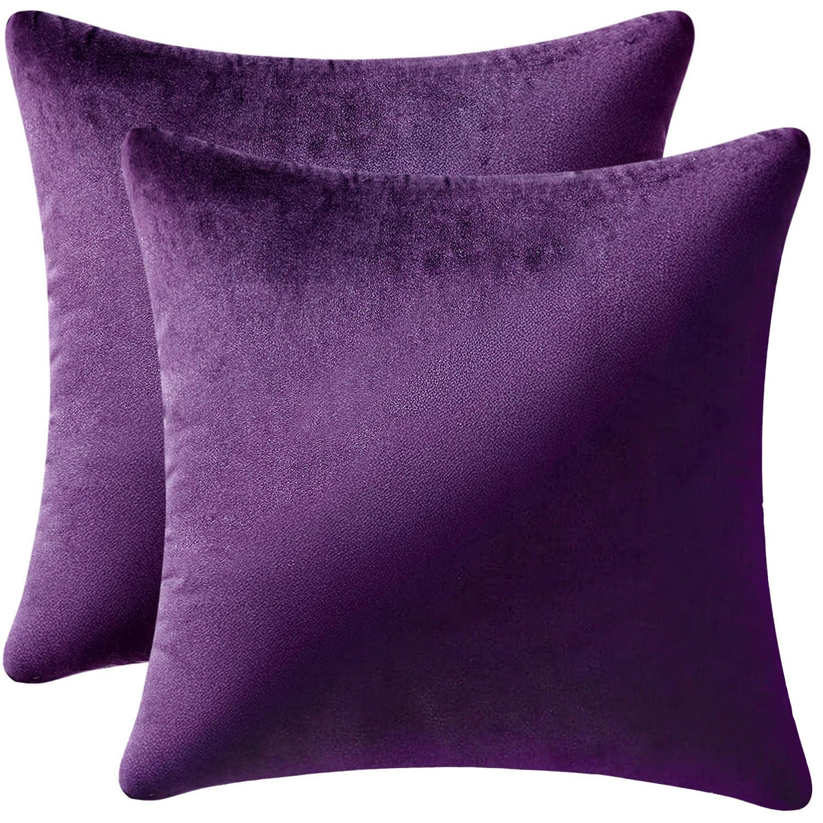 MIULEE Velvet Throw Pillow Covers 18x18 Inch Pack of 2 Dark Blue