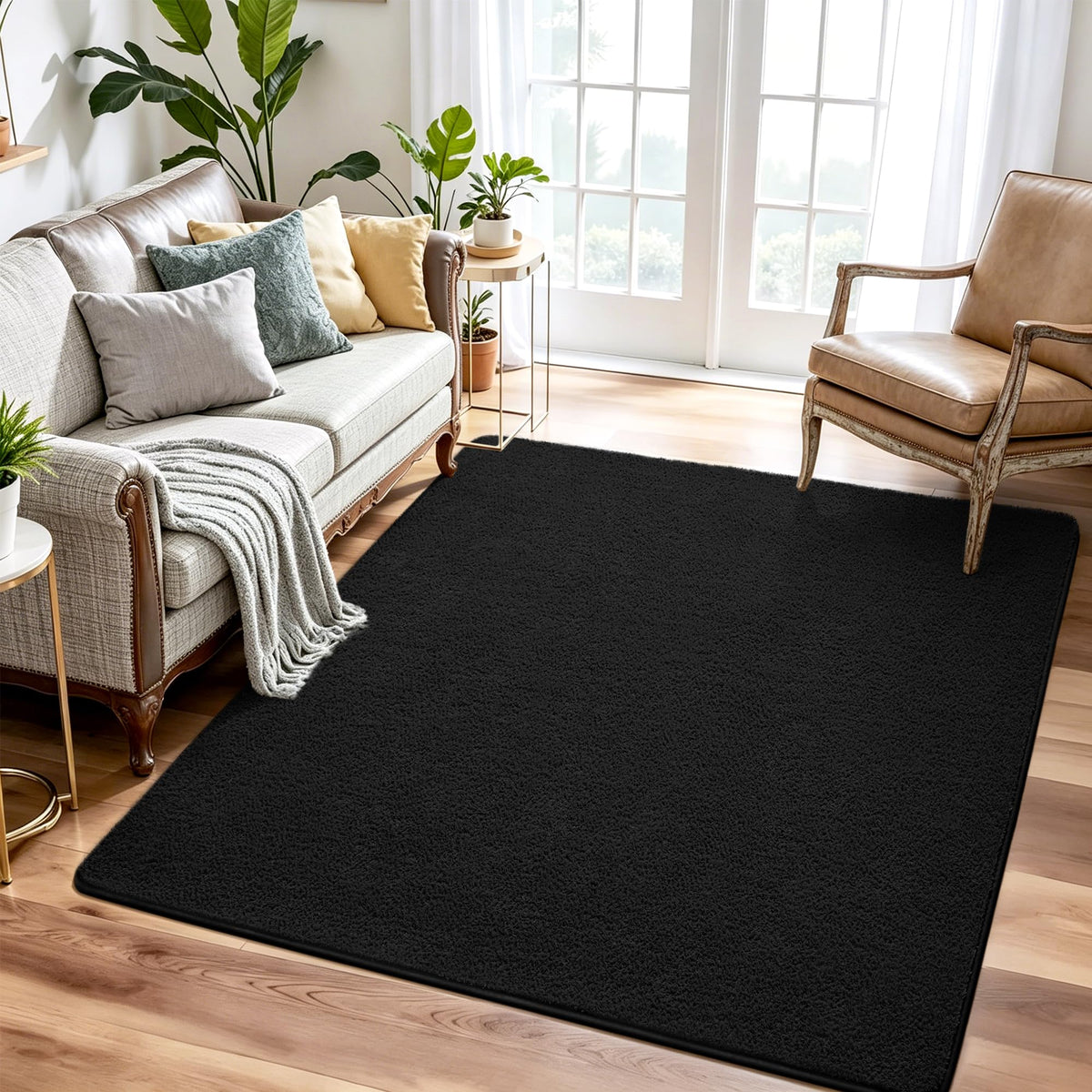 Keeko 4x6 Area Rugs for Living Room,Soft Washable Memory Foam Bedroom Rug