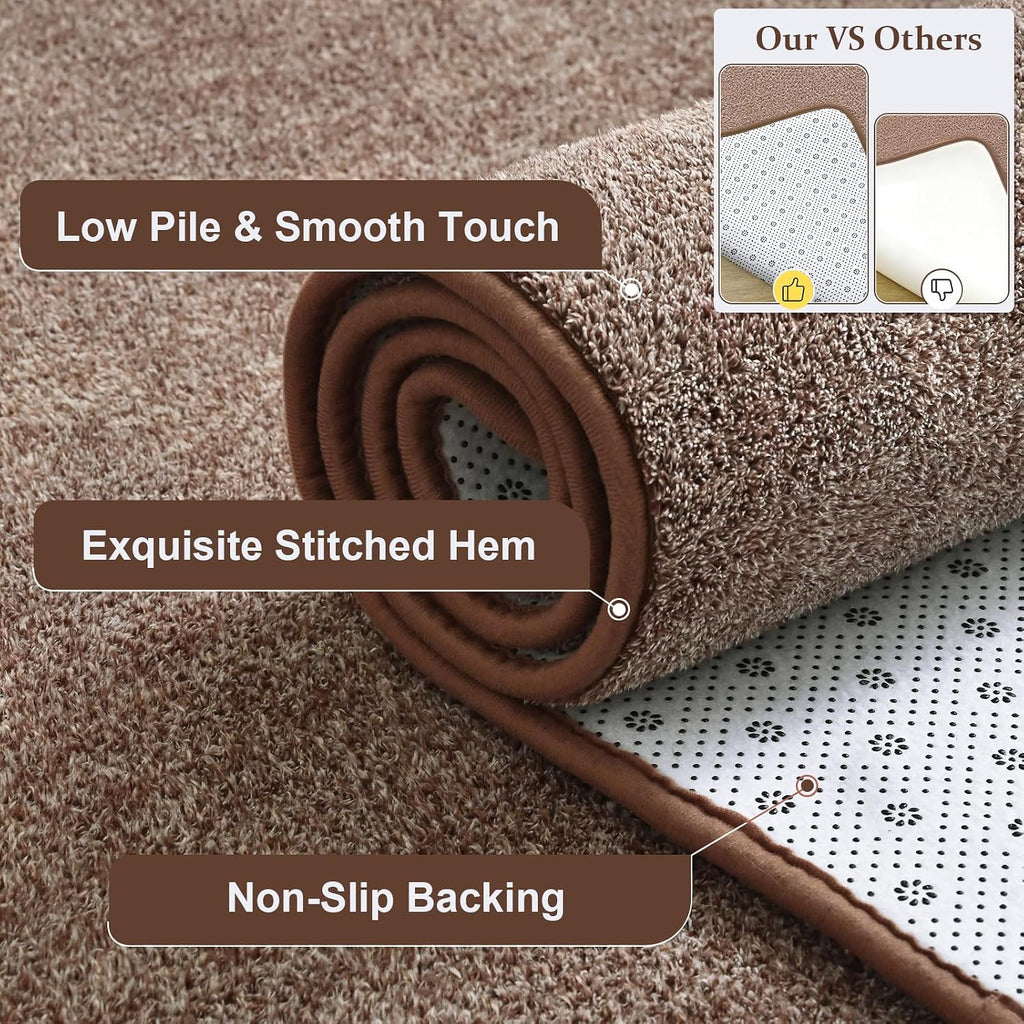 Keeko 4x6 Area Rugs for Living Room,Soft Washable Memory Foam Bedroom Rug