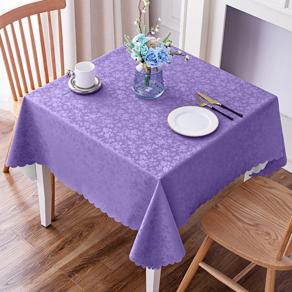 Smiry Rectangle Waterproof Heavy Duty Vinyl Tablecloths, 60 x 84 Inch