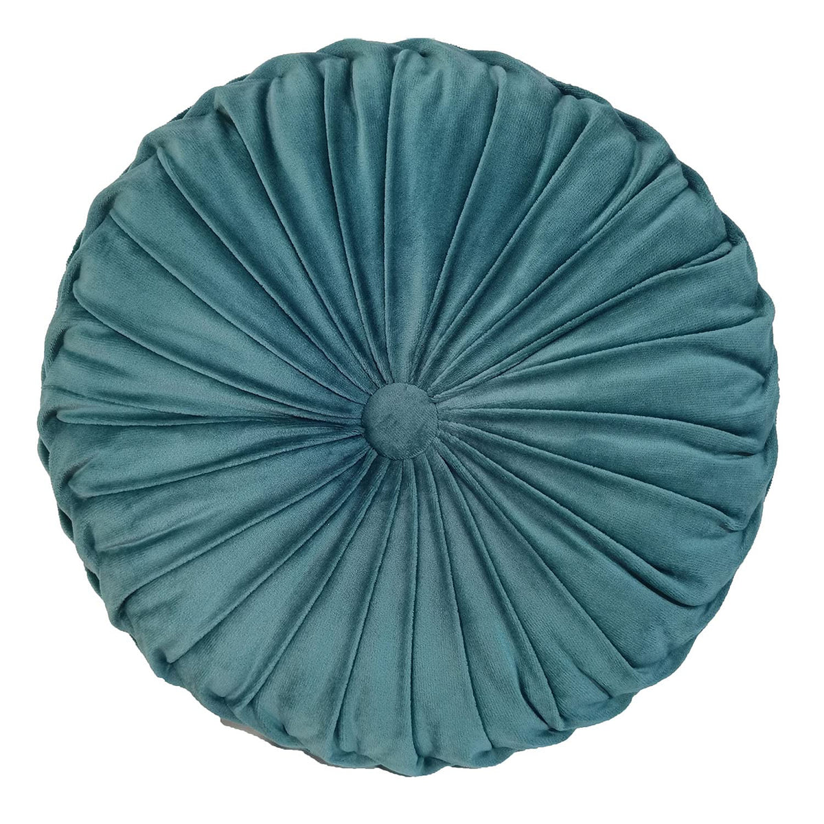 Teieas Round Throw Pillow Velvet Home Decoration Pleated Round Pillow Cushion for Couch Chair Bed Car Orange