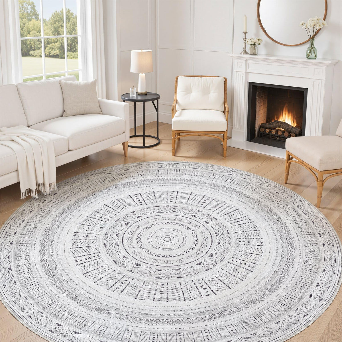 cotiled Boho 5x7 Area Rugs for Living Room: Soft Moroccan Washable Rug