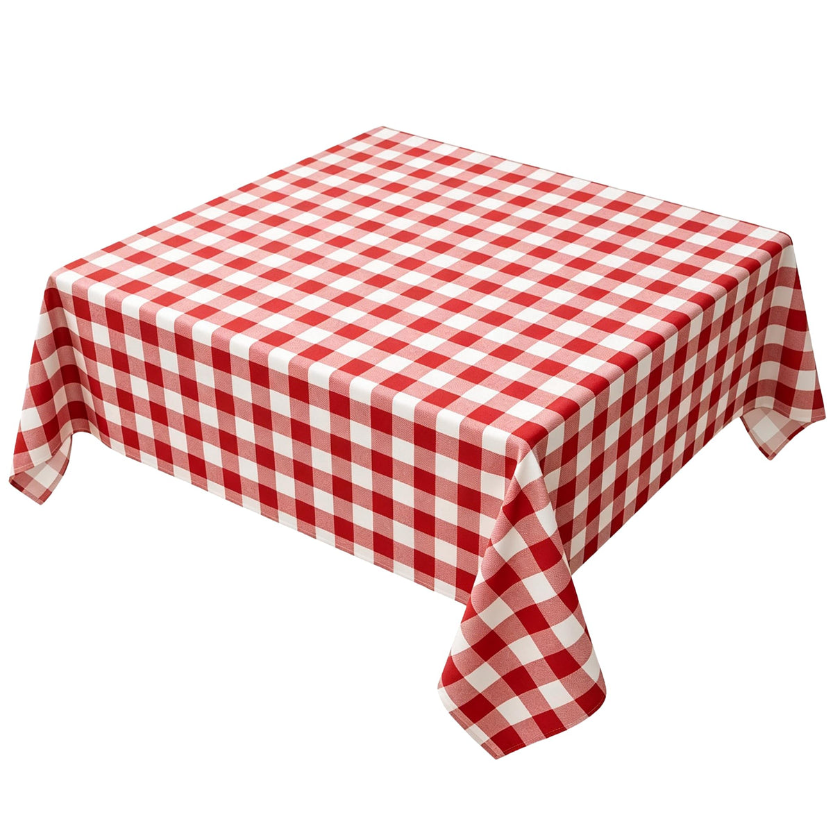Waterproof Checkered Tablecloth Fabric - Rectangle 58x84 Inch Classic Gingham Buffalo Plaid Table Cloth for Indoor/Outdoor Use - Washable Table Cover for Kitchen, BBQs, and Parties