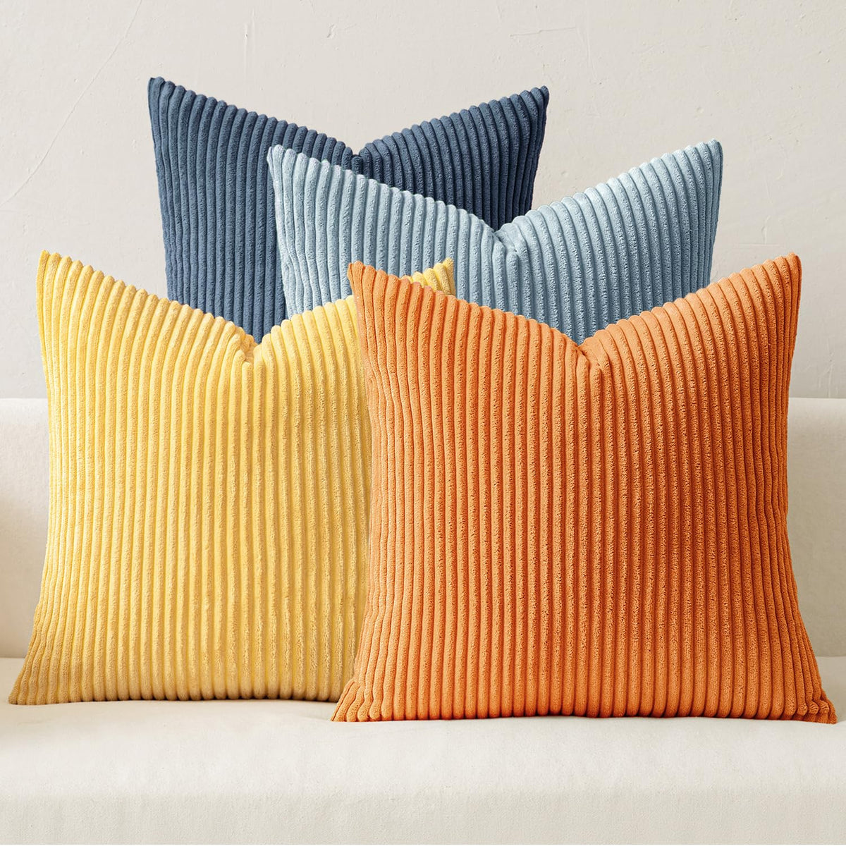 MIULEE Soft Corduroy Decorative Throw Pillow Covers Forest Green 18x18
