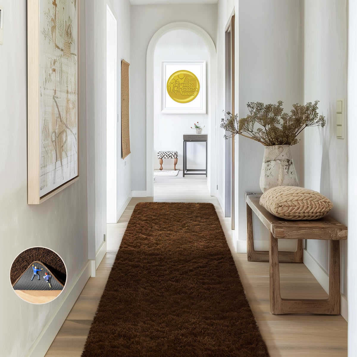 Ophanie Area Rugs for Bedroom, Christmas Upgrade Non-Slip Ivory Fluffy Soft Shag Living Room Carpet, Indoor Floor 4x6 Fuzzy Shaggy Plush Nursery Rug for Kids Dorm Decor with Over 99 pcs Pile fibers