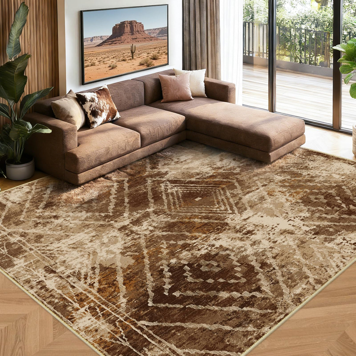 BESTSWEETIE 5'x7' Washable Area Rug for Living Room Bedroom Black